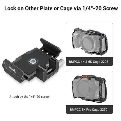 SMALLRIG SSD-Halterung für Samsung T5/T7 SSD, SanDisk SSD, SanDisk SSD T5/T7, kompatibler Käfig für BMPCC 6K Pro - 3272