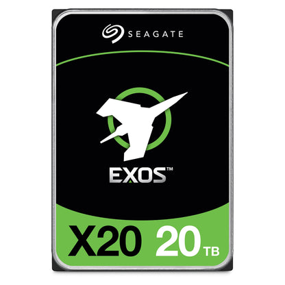 Seagate (Generalüberholt) Exos X20 20 TB Interne Festplatte - 3,5 Zoll Hyperscale SATA 6 Gb/s HDD, 7200 U/min, 2,5 Mio. MTBF, 512e und 4Kn FastFormat, Niedrige Latenz mit erweitertem Caching (ST20000NM007D)