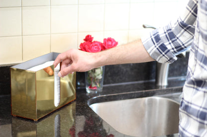 Küchenrollenspender, goldener Küchenrollenhalter, gefalteter Serviettenhalter aus Acryl für die Küche, mehrfach faltbarer C-, Z- und dreifach faltbarer Küchenrollenspender für Badezimmer