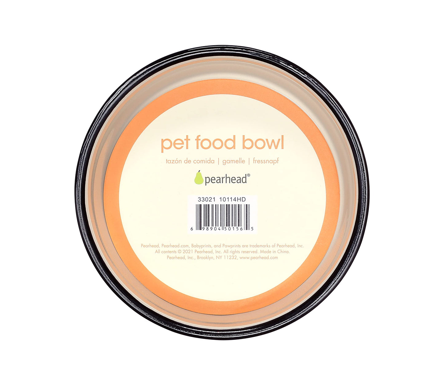 Pearhead Ceramic Bowl, Holds 2 Cups, Cute Whisker-Friendly Dish with Cat Face Design, Non-Slip, Microwave and Dishwasher Safe, Small/Medium