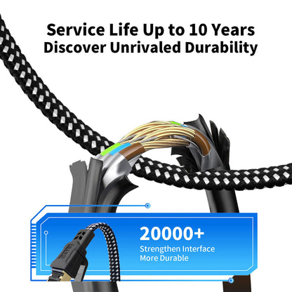 Ximhun Cat 8 Ethernet-Kabel, 15 m (50 Fuß), Hochgeschwindigkeits-Netzwerkkabel mit RJ45-Stecker, 40 Gbit/s, 2000 MHz, robustes, geschirmtes LAN-Kabel für den Innenbereich