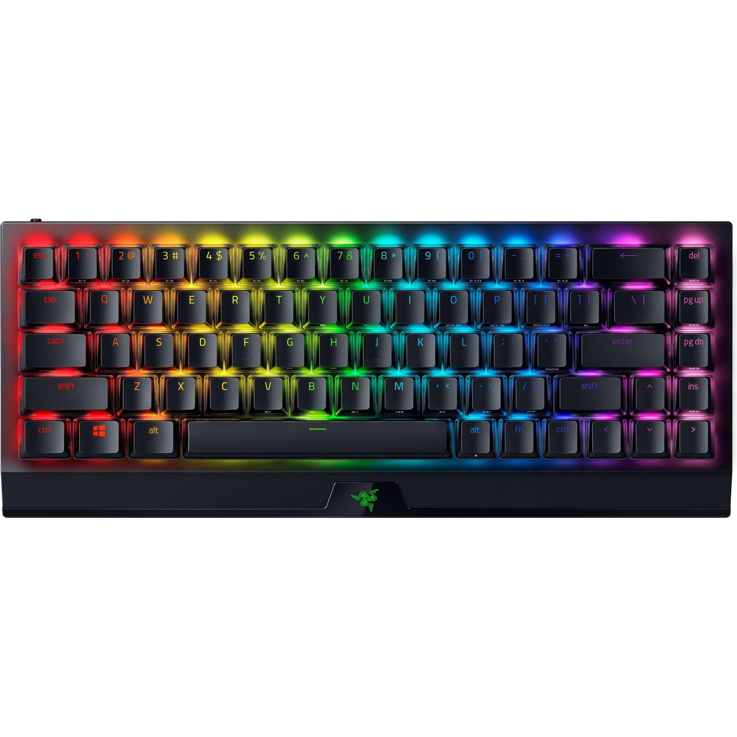 Razer BlackWidow V4 Mini HyperSpeed ​​Kabellose Hot-Swap-fähige 65%-Gaming-Tastatur: HyperSpeed ​​Wireless &amp; Bluetooth 5.0 – Taktile und leise orangefarbene Schalter – Phantom Pudding-Tastenkappen – 200 Stunden Akkulaufzeit