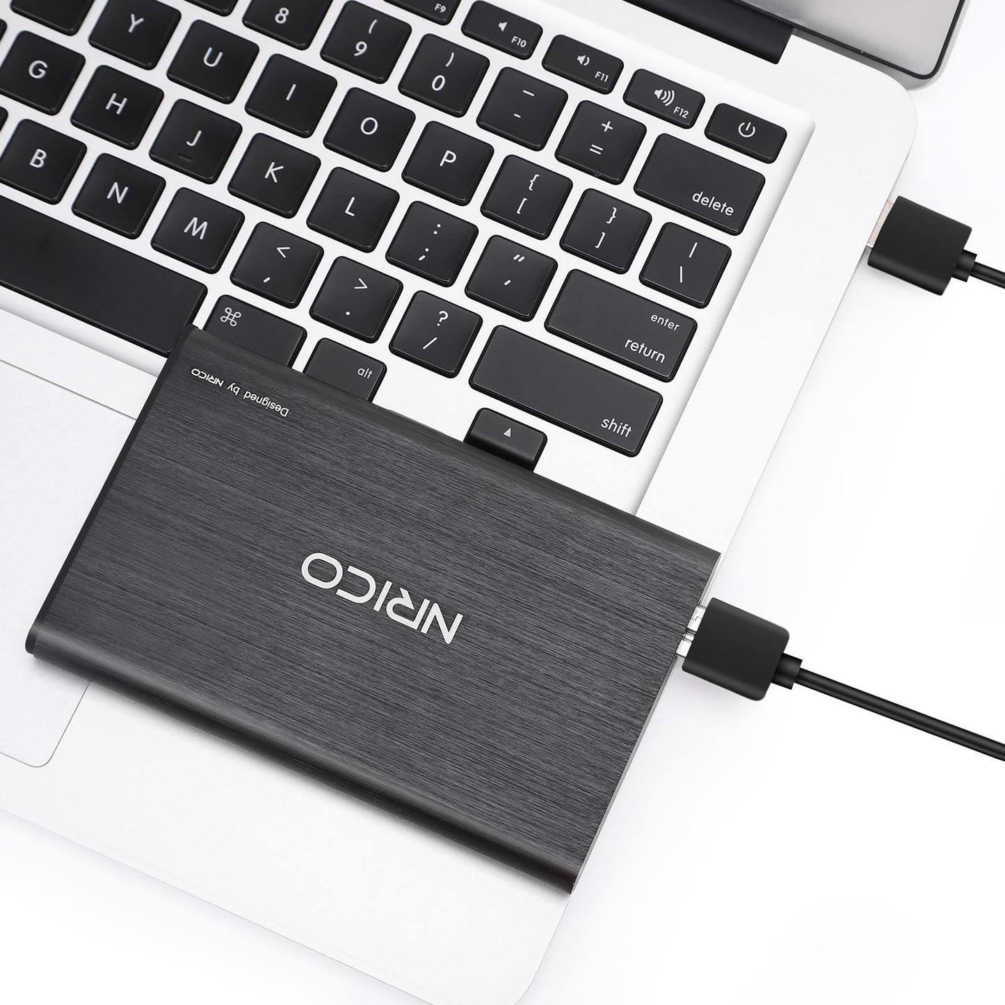 NRICO Ultra Slim 500GB Tragbare externe Festplatte USB3.0 HDD-Speicher kompatibel mit PC, Desktop, Laptop, Mac, PS4, Xbox One (Schwarz, 500 GB)