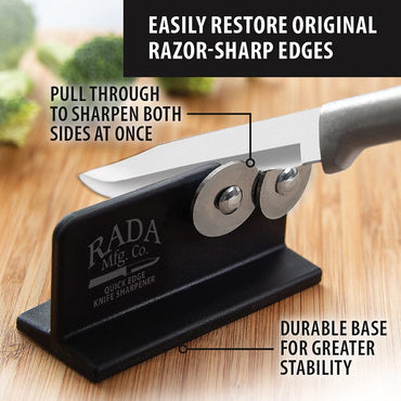 Rada Messerschärfer Quick Edge (R119), 3,5" x 2", Edelstahlscheiben, hergestellt in den USA
