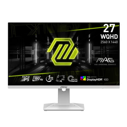 MSI MAG274QRFW 27-Zoll-Computermonitor (2560 x 1440 (QHD)), 180 Hz, Adaptive Sync, HDMI, DisplayPort, VESA-kompatibel, neigbar, höhenverstellbar, Lautsprecher, 1 ms Reaktionszeit, Schwarz