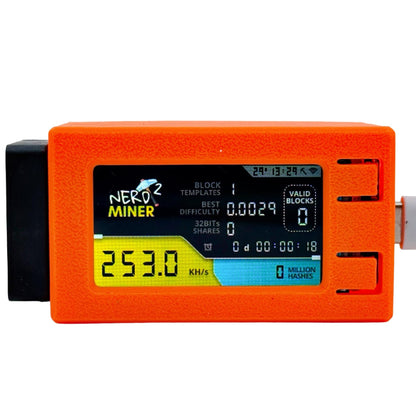NerdMiner V2pro 250KH/s Upgrade von 78k auf 250k Mini-Lotterie BTC Miner Solo Miner Smart Lucy Miner Gewinnen Sie 6,25 BTC mit Fan BTC Table Gadget