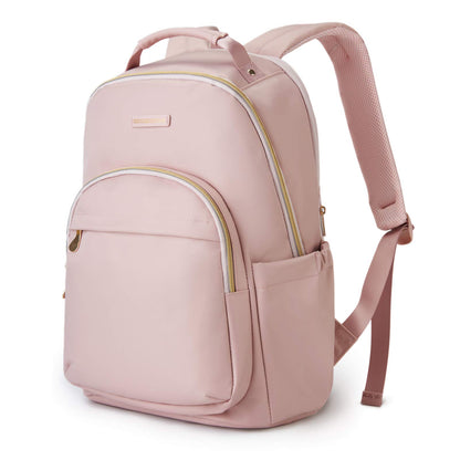 LIGHT FLIGHT Laptop-Rucksack für Damen, Reiserucksack für 17,3-Zoll-Laptops, ideal für Arbeit, Reisen und Uni, Größe L, Pink 