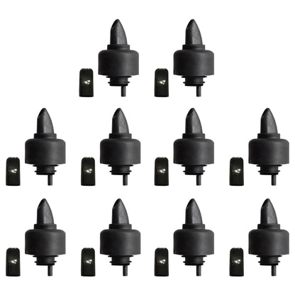 Pure Pour Ausgießer für Spirituosenflaschen – Auslaufsichere Ausgießer mit Staubkappen – Passend für die meisten Flaschen mit Alkohol, Sirup, Olivenöl und Essig – Spülmaschinenfest – 10er-Pack