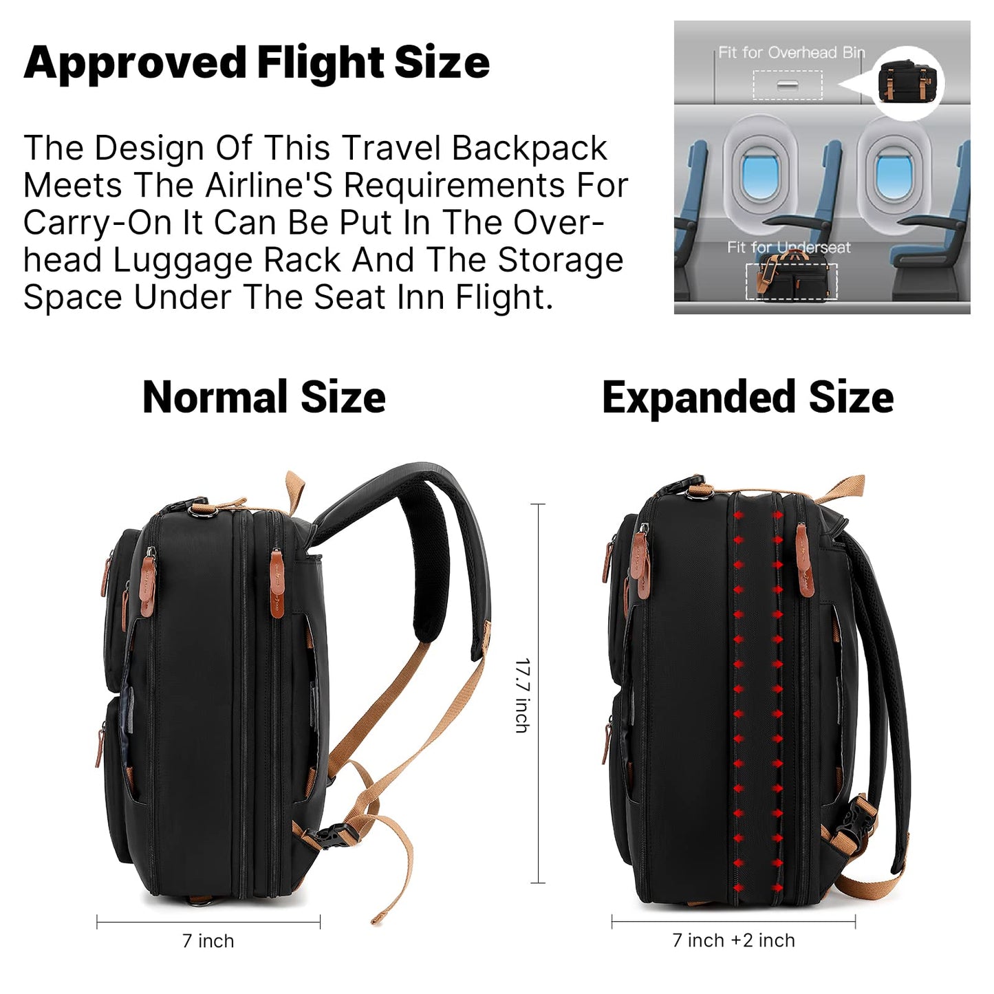 MOLNIA 3-in-1-Laptoptasche für Herren, 17,3-Zoll-Arbeitstasche für Herren, Laptop-Rucksack, Aktentasche, Umhängetasche, Computertasche für Laptops für Damen und Herren, Schwarz 