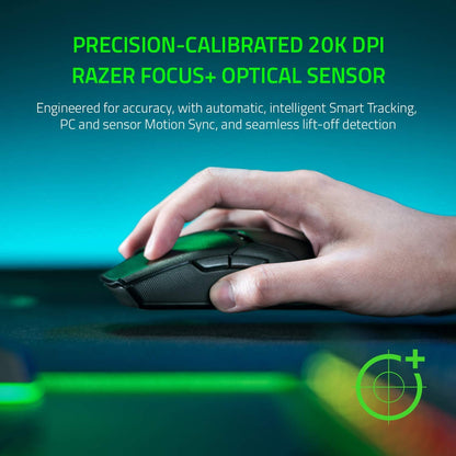 Razer Viper Ultimate – Leichtgewichtige kabellose Gaming-Maus &amp; RGB-Ladestation: Hyperspeed-Funktechnologie – Optischer Sensor mit 20.000 DPI – Nur 74 g leicht – 70 Stunden Akkulaufzeit – Quecksilberweiß 