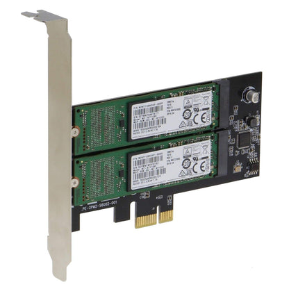Sedna - PCI Express Dual M2 (Key B SATA 6G) SSD-Adapter mit Low-Profile-Halterung (SSD nicht im Lieferumfang enthalten)