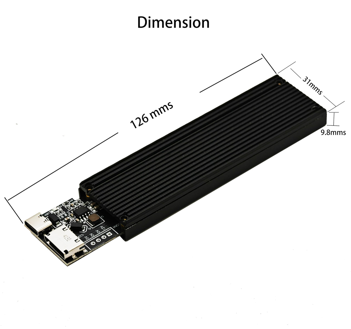Sintech Oculink SFF-8611/8612 M.2 (NGFF) NVMe SSD externes Gehäuse mit Oculink 50 cm Kabel, kompatibel mit SteamDeck GDP Thinkbook 14+/16+ UM780 XTX AOOSTAR Mini-PC