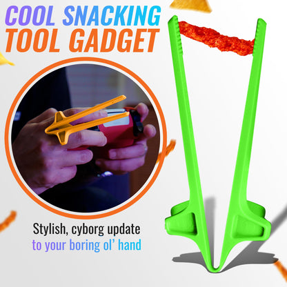 SNACTIV LITE Finger-Essstäbchen für Gamer, 4er-Set in Neon – bekannt aus der TV-Show „Shark Tank“! Das offizielle Snack-Tool der Zukunft – Snacks und Chips einfach genießen – die innovative Lösung für Gaming-Snacks.