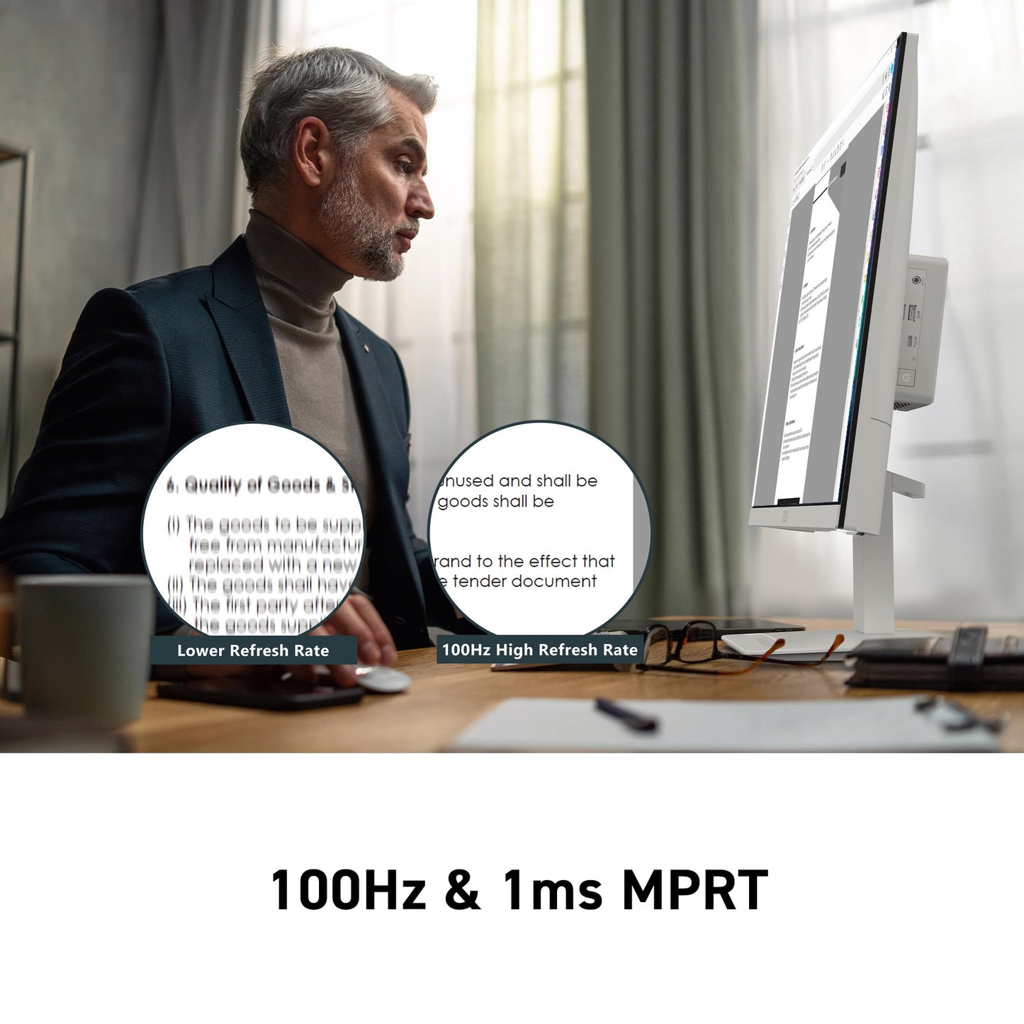 MSI PRO MP273QW E2 AMZ 27-Zoll IPS-Monitor (2560 x 1440 (QHD)), 100 Hz, Adaptive-Sync, HDMI, VESA-Halterung, neigbar, Lautsprecher, 1 ms Reaktionszeit, Weiß