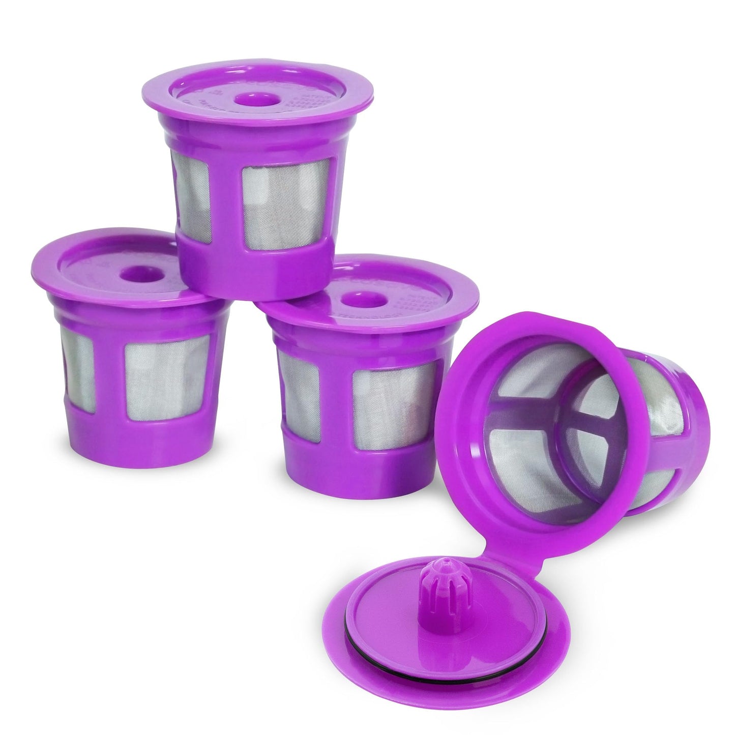 Perfect Pod 1-Stream Cafe Save Wiederverwendbare K-Cup-Kaffeefilter – Nachfüllbare Kaffeekapseln mit integriertem Sieb für Keurig &amp; Select Einzelportions-Kaffeemaschinen, 4er-Packung