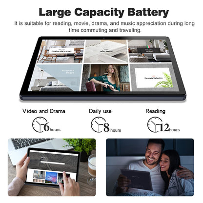 PRITOM Tablet 10 Zoll, 64 GB, Android 13, HD-IPS-Bildschirm, Dual-Kamera, WLAN, Bluetooth, 6000-mAh-Akku, Touch10 Tab GMS-zertifiziert