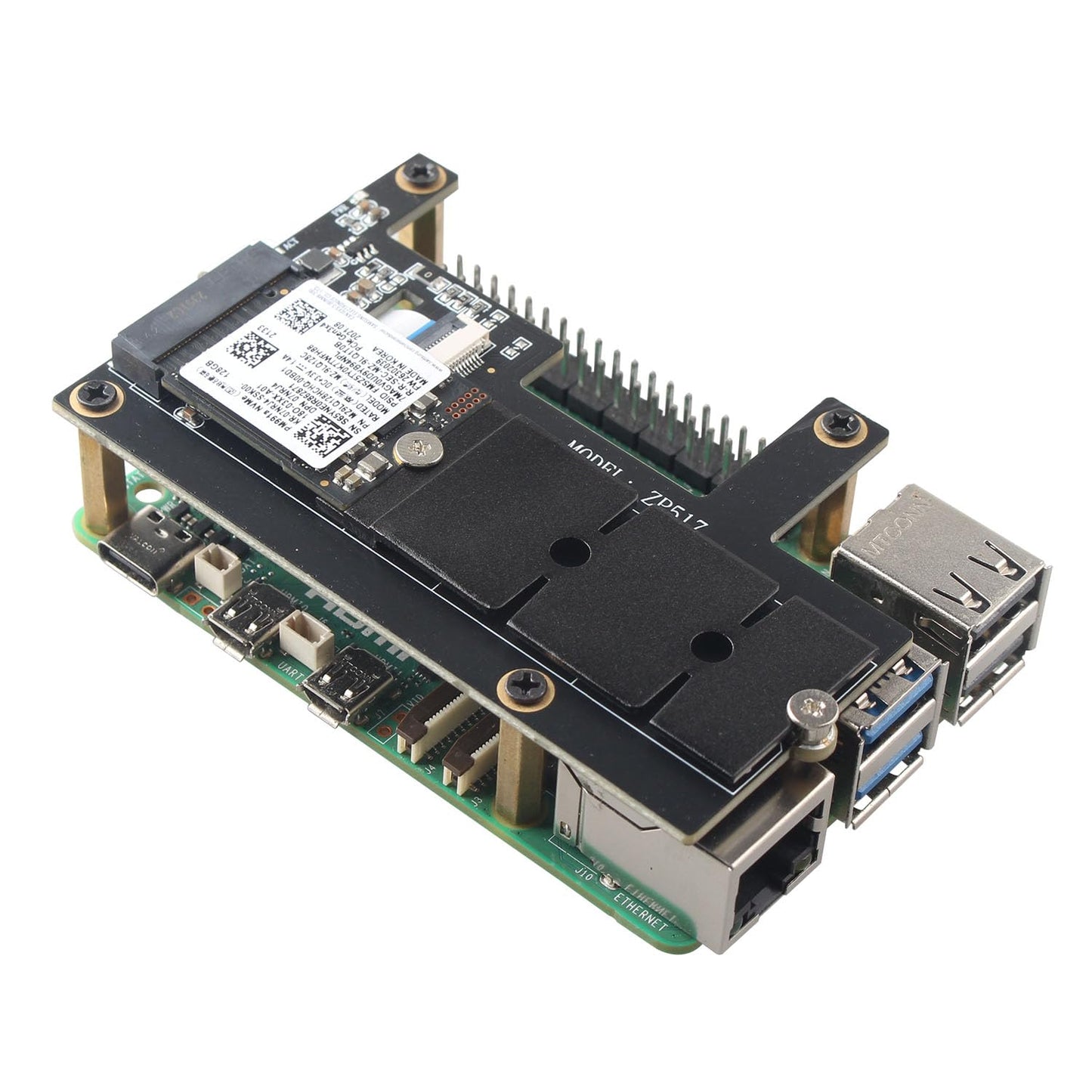ZDE 2 Stück M.2 NGFF NVMe SSD Längenverlängerungsadapter 2230 auf 2280 SSD-Verlängerungshalterung, Platine, Leiterplatte, Solid-Disk-Konverter für Raspberry Pi und PC