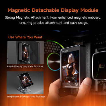 PCCOOLER CPU-Kühler AIO, 3,4-Zoll-IPS-Display, 360-mm-ARGB-Wasserkühlung, Hochleistungs-Modullüfter F7 X120, kompatibel mit AM4/AM5, LGA115X/1200/1700/1851 (CPS DT360 Schwarz)