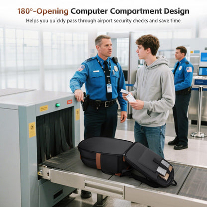 RealCool Laptop-Rucksack, 31 Liter, Reiserucksack, Geschenk für Damen und Herren, passend für Laptops bis 15,6–17 Zoll, wasserabweisender College-Rucksack, für Schule und Geschäftsreisen (Schwarz)