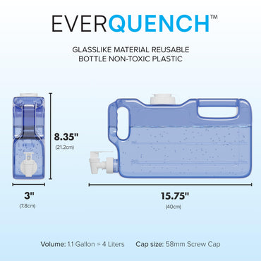 1,1-Gallonen-Wasserspender für den Kühlschrank mit Zapfhahn – BPA-freier, schlanker Wasserkrug aus Kunststoff mit auslaufsicherem Ausgießer | Nachfüllbarer Wasserbehälter für den Kühlschrank, praktische Griffe