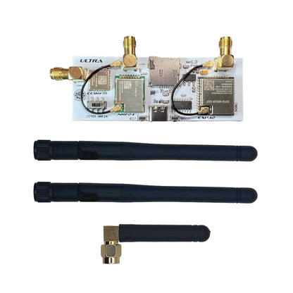 Sacred Labs FlipMods Ultra V3 ESP32/NRF24/CC1101 3-in-1 WLAN-Entwicklungsboard für Flipper Zero GPIO – mit Marauder, Antennen, USB-C-Anschluss und Micro-SD-Kartensteckplatz