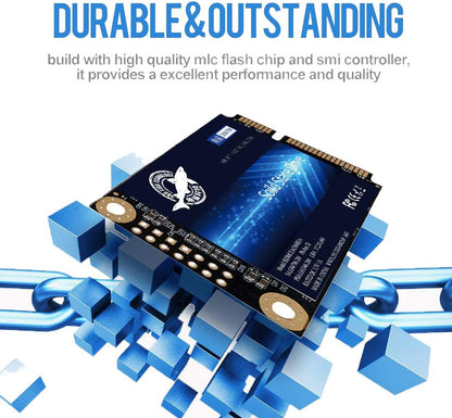 Dogfish SSD mSATA 60GB Interne Solid-State-Festplatte Hochleistungsfestplatte für Desktop-Laptop SATA III 6Gb/s Mini-SATA-SSD (60GB mSATA) 