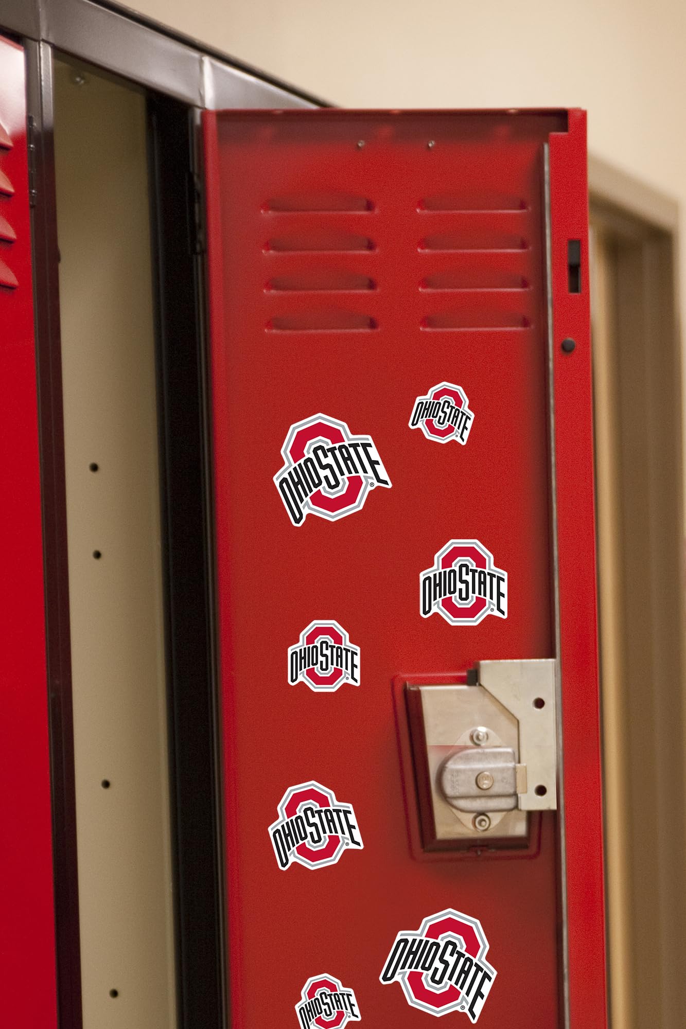 Ohio State University Logo-Aufkleber-Set (50 Stück) aus Vinyl, groß und Deluxe-Qualität – geeignet für Laptop, Wasserflasche, Scrapbooking, Tablet, Skateboard, drinnen und draußen