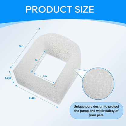 MyfatBOSS Katzenbrunnen-Ersatzfilter, Schaumstoff-Ersatzfilter für Haustierbrunnen, kompatibel mit Petsafe Drinkwell Haustierbrunnenfiltern für Drinkwell Edelstahl 360 Wasserbrunnen, 12 Stück