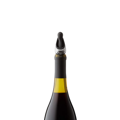 Metrokane Hasen-Weinausgießer mit Stöpsel, Schwarz, W6116N, 1 Stück