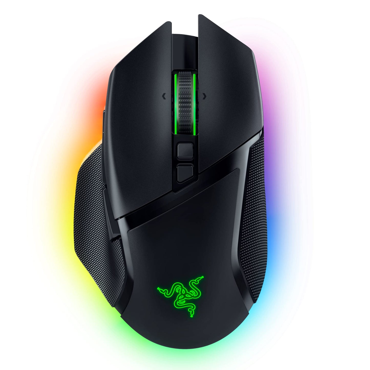 Razer Basilisk V3 Pro Kabellose Gaming-Maus: HyperScroll-Neigungsrad – Optischer Sensor mit 30.000 DPI – Optische Schalter der 3. Generation – 13-Zonen-Chroma-RGB-Beleuchtung – 13 programmierbare Tasten – 3 Verbindungsmodi – Schwarz