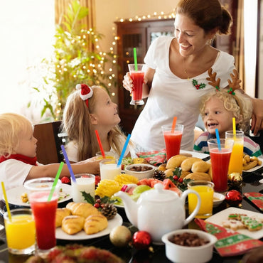 Tessco 600 Stück 9,84 Zoll Smoothie-Strohhalme Großpackung Einweg-Bubble-Tea-Strohhalme Große Kunststoff einzeln verpackt für hohe hausgemachte Milchshakes (Klassische Farbe)