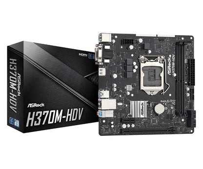 ASRock H370M-HDV LGA1151/ Intel H370/ DDR4/ SATA3&amp;USB3.2/ Micro-ATX-Mainboard 