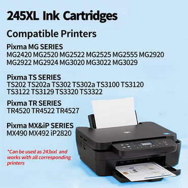 PFKink 245XL Black Ink Cartridge Replacement for Canon PG-245 PG-245XL PG 245 245XL 245 XL PG-243 Used in Canon PIXMA MX492 MX490 MG2920 MG2420 MG2520