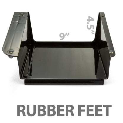 Officemate Telefonständer, Laptopständer, Computererhöhung aus schwarzem Kunststoff, Laptop-Hebevorrichtung für den Schreibtisch, 12,5 x 10,125 x 5,25 Zoll, Schwarz (21522)