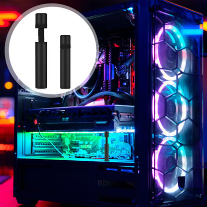 Salbsever Schwarze GPU-Halterung, Anti-Durchhang-Grafikkartenhalterung, Edelstahl, 73–130 mm, universell passend, einfache Installation