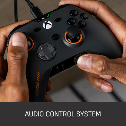SCUF VALOR PRO Kabelgebundener Performance-Controller für Xbox – Anpassbare Paddles auf der Rückseite, Instant Trigger, Hall-Effekt-Thumbsticks, Audiosteuerung, Xbox Series X|S, Xbox One, Windows-PC – Stahlgrau