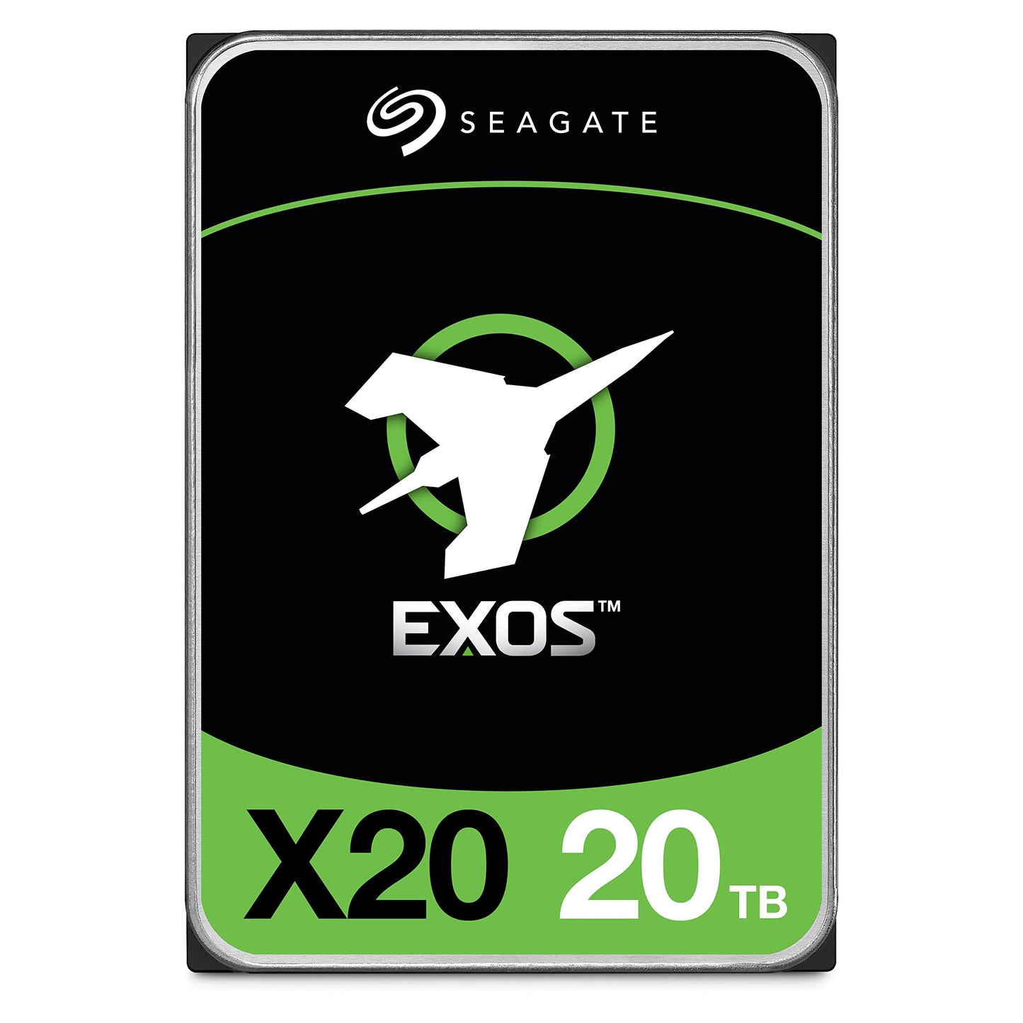 Seagate (Generalüberholt) Exos X20 20 TB Interne Festplatte - 3,5 Zoll Hyperscale SATA 6 Gb/s HDD, 7200 U/min, 2,5 Mio. MTBF, 512e und 4Kn FastFormat, Niedrige Latenz mit erweitertem Caching (ST20000NM007D)