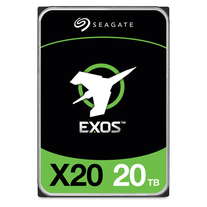 Seagate (Generalüberholt) Exos X20 20 TB Interne Festplatte - 3,5 Zoll Hyperscale SATA 6 Gb/s HDD, 7200 U/min, 2,5 Mio. MTBF, 512e und 4Kn FastFormat, Niedrige Latenz mit erweitertem Caching (ST20000NM007D)