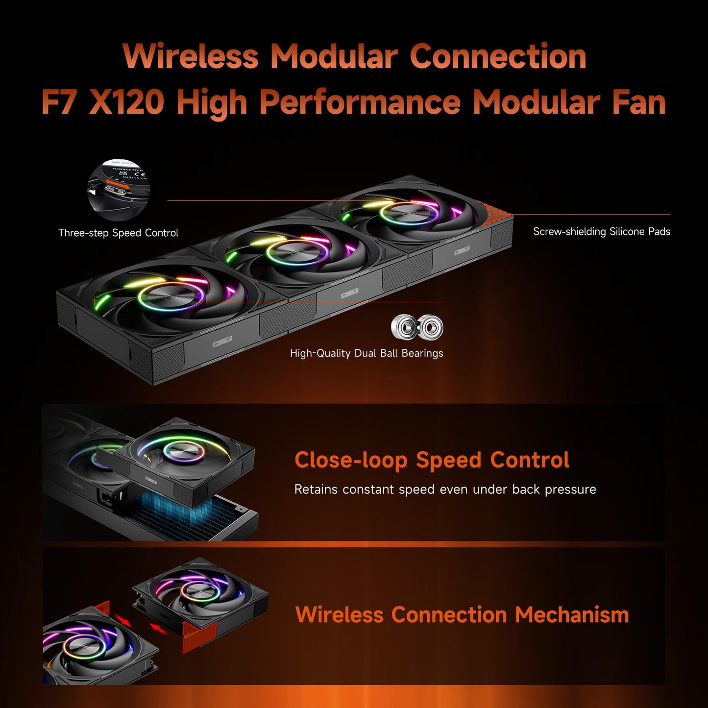 PCCOOLER CPU-Kühler AIO, 3,4-Zoll-IPS-Display, 360-mm-ARGB-Wasserkühlung, Hochleistungs-Modullüfter F7 X120, kompatibel mit AM4/AM5, LGA115X/1200/1700/1851 (CPS DT360 Schwarz)