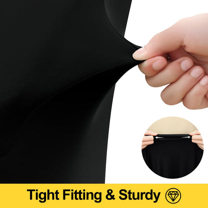 Smiry Spandex-Tischdecke, elastische, dehnbare Tischdecke für 183 cm lange rechteckige Tische, wasserdichte, waschbare Tischdecke für den Außenbereich, Hochzeiten, Bankette und Partys (Schwarz, 183 x 76 x 76 cm)