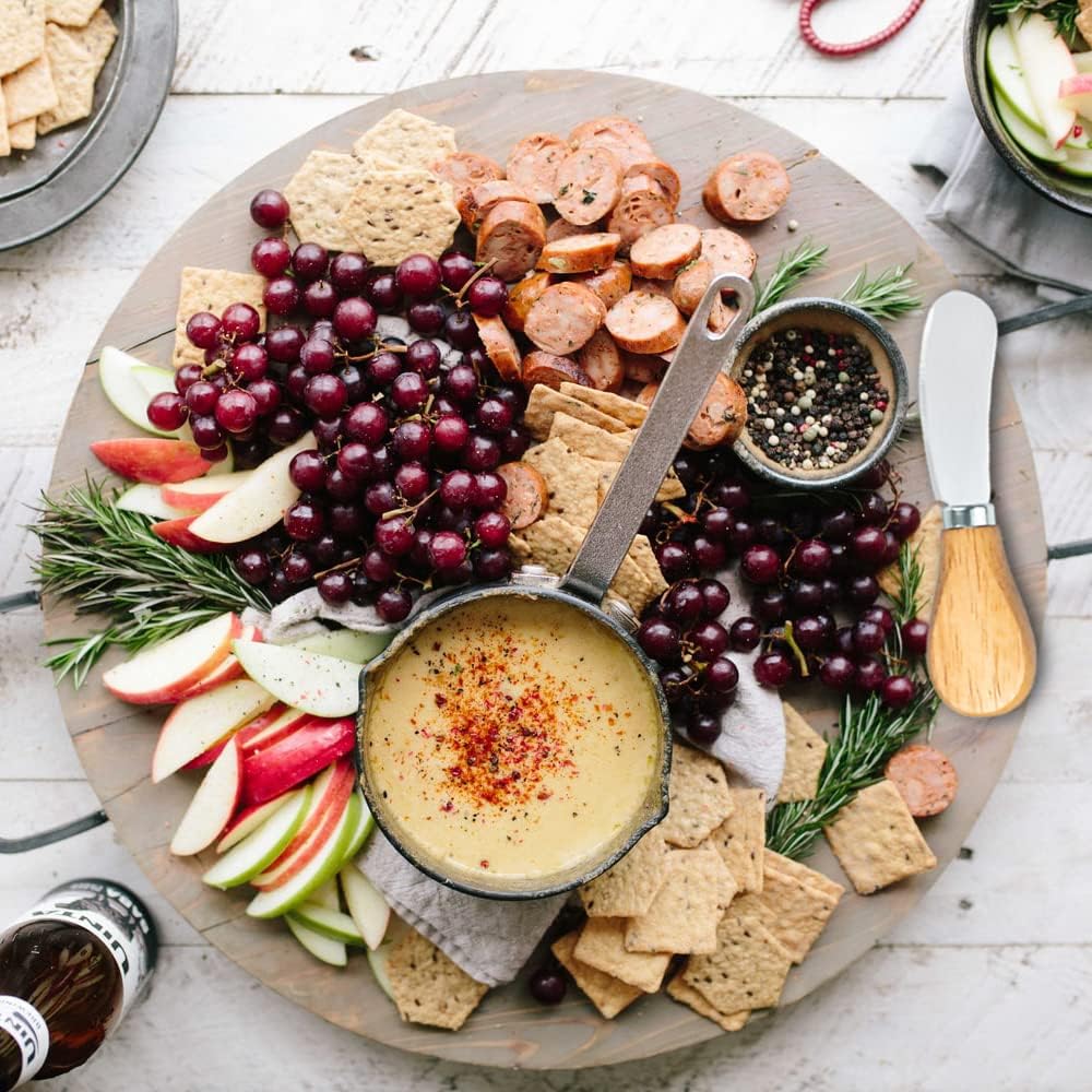 Kleines Frischkäse-Streichmesser-Set, 12,7 cm, aus Holz, Edelstahl, Buttermesser zum Streichen von Cocktails, Saucen, Dips, Vorspeisen, Marmelade, Gebäck, Sandwiches, Toast, Bagels, Wurst- und Käseplatten, Servierzubehör für Partys 