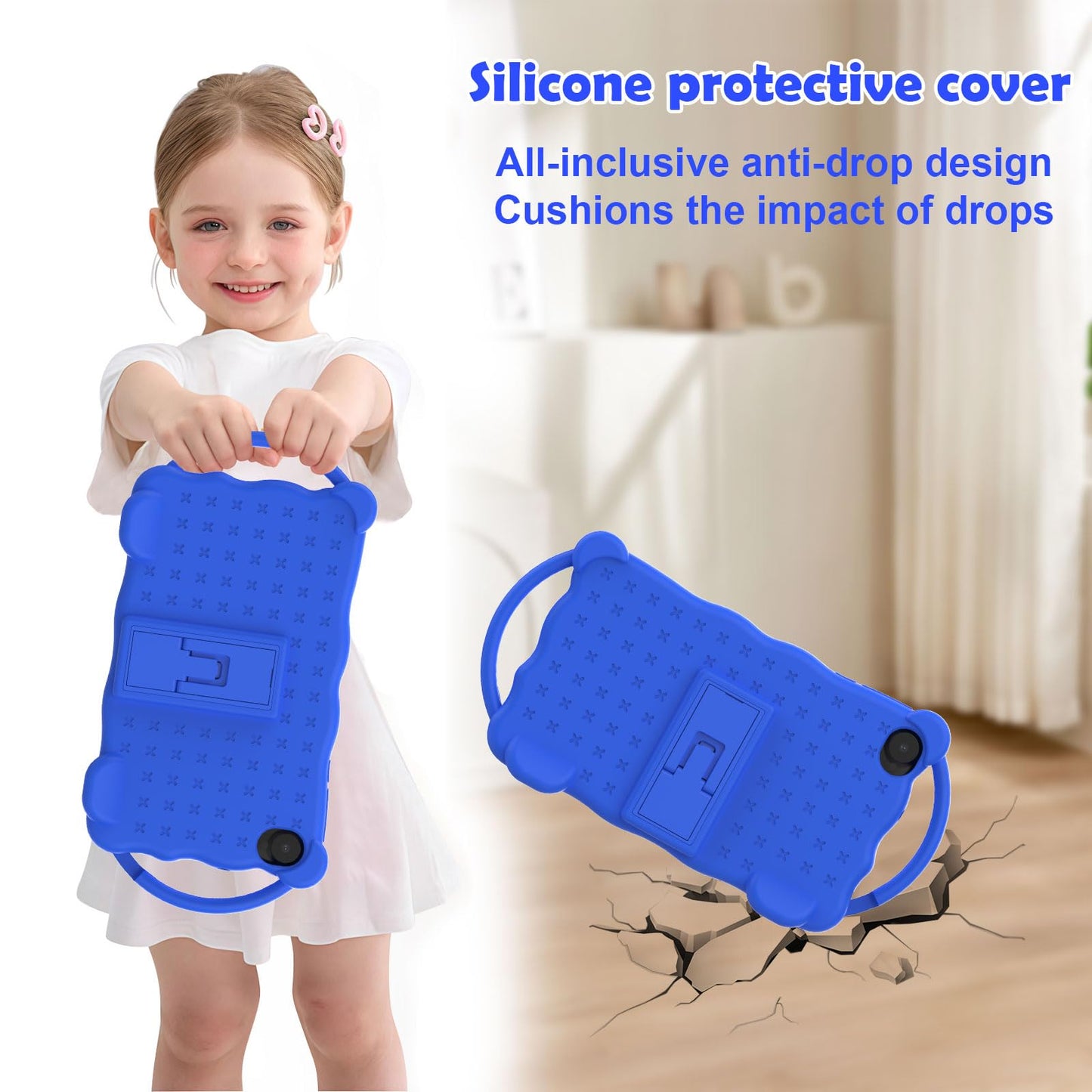 Nyxolaria Kinder-Tablet 7 Zoll, 32 GB ROM, Lern-Tablet für Kleinkinder mit Schutzhülle, vorinstallierten Lern-Apps, Kindersicherung, Geschenk für Jungen und Mädchen. (Blau)