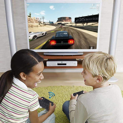 BL Mini-Funktastatur-Fernbedienung mit Touchpad und Maus-Kombination, hintergrundbeleuchtete 2,4-GHz-Mini-Tastatur, kabelloser USB-Dongle, wiederaufladbarer Li-Ionen-Akku für Android TV Box, Smart TV, PC, PS3, Windows, MacOS, Xbox 