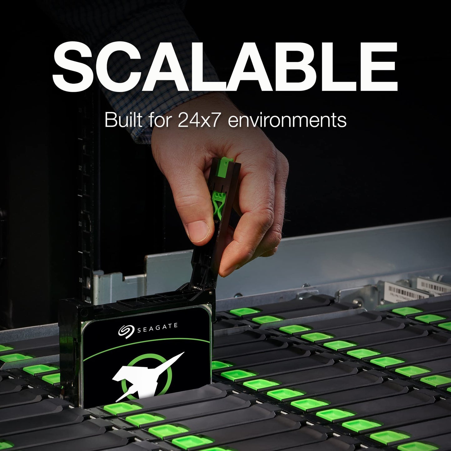 Seagate (Generalüberholt) Exos X20 20 TB Interne Festplatte - 3,5 Zoll Hyperscale SATA 6 Gb/s HDD, 7200 U/min, 2,5 Mio. MTBF, 512e und 4Kn FastFormat, Niedrige Latenz mit erweitertem Caching (ST20000NM007D)