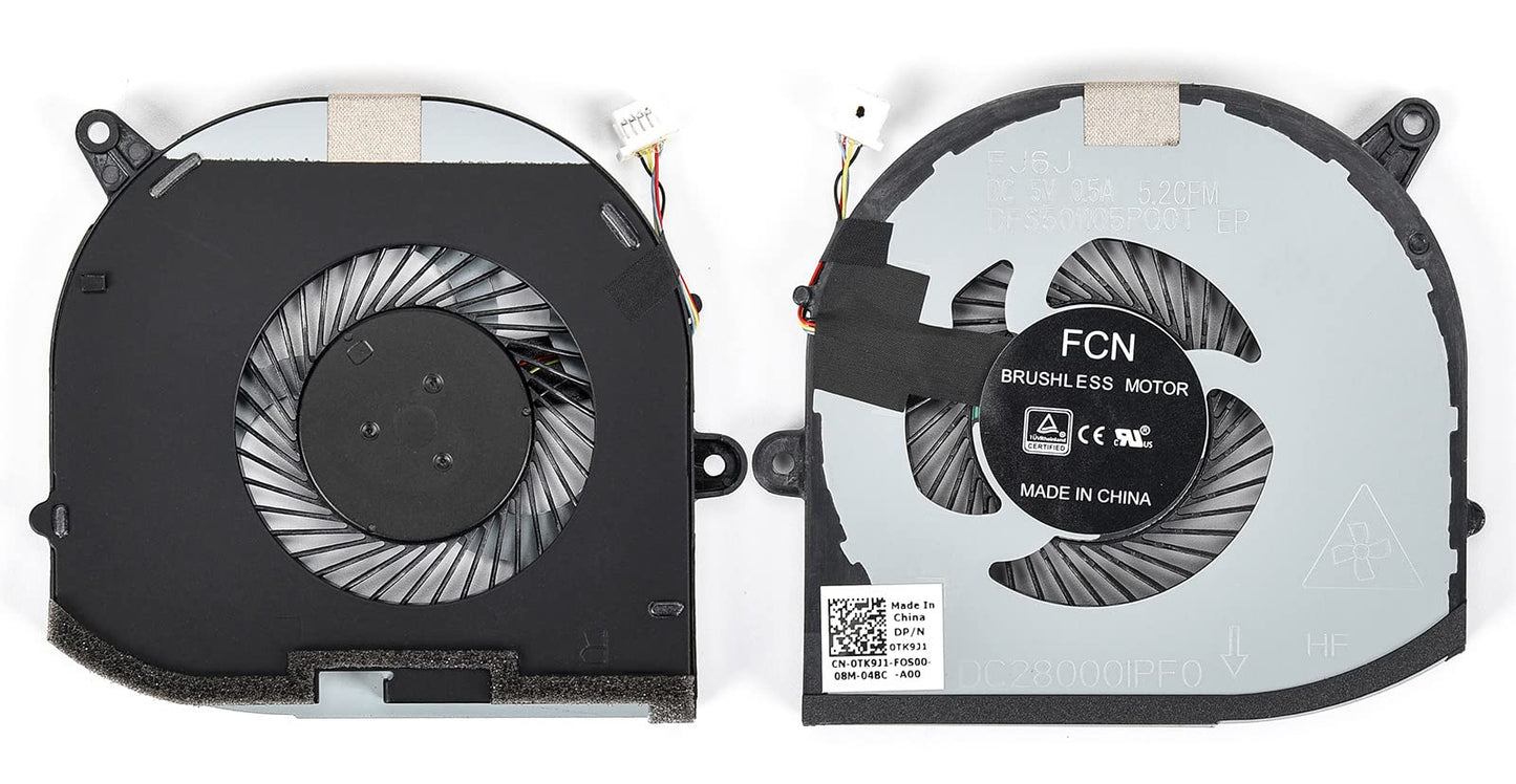 Ersatz-CPU mit GPU-Lüfter für Dell XPS 15 9570 &amp; XPS 15 7590, Precision 5530 5540 Serie Laptops, Teilenummer: 008YY9 0TK9J1 TK9J1 08YY9