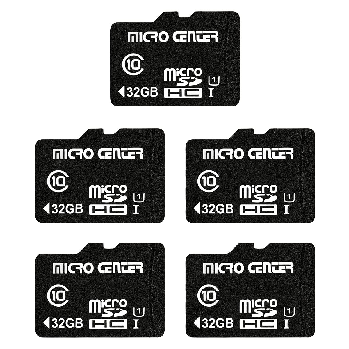 Micro Center 32 GB Class 10 MicroSDHC Flash-Speicherkarte mit Adapter für mobile Geräte wie Handys, Tablets, Drohnen und Full HD-Videoaufnahmen – 80 MB/s UHS-I, C10, U1 (5er-Pack)