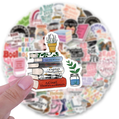 XINGXIANGUS 102-teiliges Sticker-Set für Bücherliebhaber, wasserfeste Sticker für Kindle, Laptop, Handy und Wasserflasche – das perfekte Geschenk für Bücherfreunde