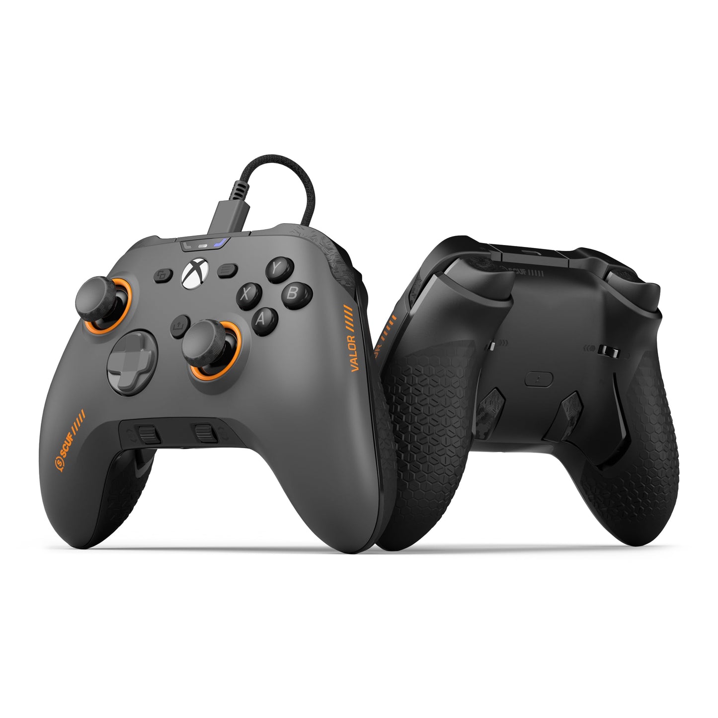 SCUF VALOR PRO Kabelgebundener Performance-Controller für Xbox – Anpassbare Paddles auf der Rückseite, Instant Trigger, Hall-Effekt-Thumbsticks, Audiosteuerung, Xbox Series X|S, Xbox One, Windows-PC – Stahlgrau