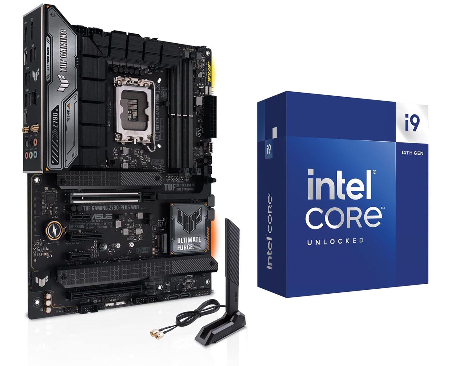 Micro Center CPU-Mainboard-Kombination – Intel i9-14900K Desktop-Prozessor der 14. Generation (24 Kerne, LGA 1700) im Bundle mit TUF Gaming Z790-Plus WiFi Gaming-Mainboard