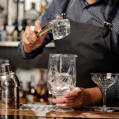 Stainless Steel Ice Pick, 9 inch Pick Tool with Safety Cover, Non-slip Wooden Handle Pick for Bars, Kitchen, Bartender Breaking Ice (M, Wood Color)